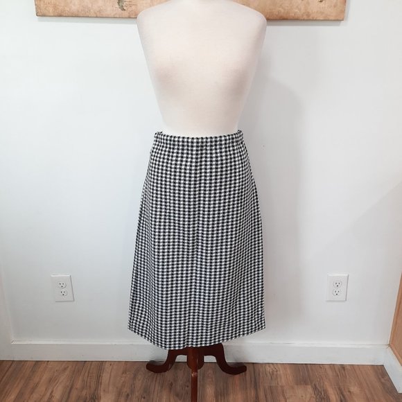Vtg 60s black & white gingham midi skirt - Handmade - Picture 8 of 8